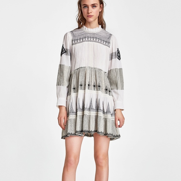 Zara Dresses | Zara Mini Dress With 